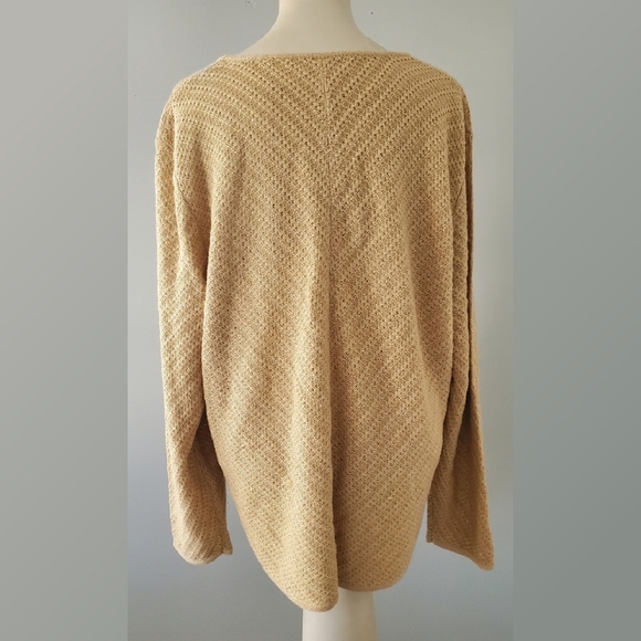 Kathy Levine By Request Gold Shimmer Cardigan - Picture 3 of 5